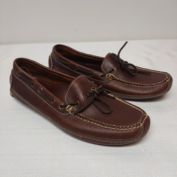 L.L. Bean Other - L.L. Bean Men's Brown Leather Slip-On Loafers Size 9